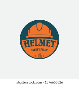 Safety Helmet logo, construction working industry