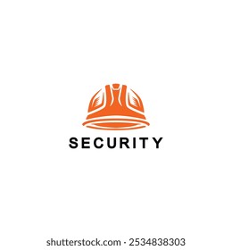 safety helmet logo template design vector illustration and suitable for construction companies