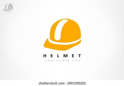 Safety helmet logo vector. Headdress design.
