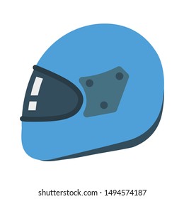 safety helmet for motor biker flat icon