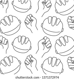 safety helmet pattern isolated icon