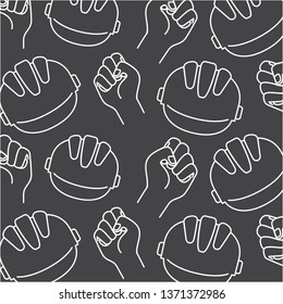 safety helmet pattern isolated icon
