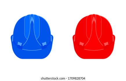 conjunto de casco de seguridad.  aislado de fondo blanco.