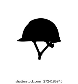Sicherheitshelm Silhouette Vektor flache Illustration Design.