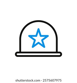 Safety helmet with star vector illustration