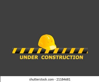 Safety Helmet Under Construction Symbol Stock Vector (Royalty Free ...