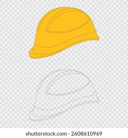 Safety helmet vector art Isolated on transparent background
