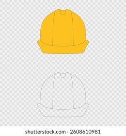 Safety helmet vector art Isolated on transparent background
