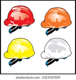 safety helmet in vector art style