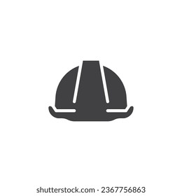 Safety helmet vector icon. filled flat sign for mobile concept and web design. Hard Hat glyph icon. Symbol, logo illustration. Vector graphics