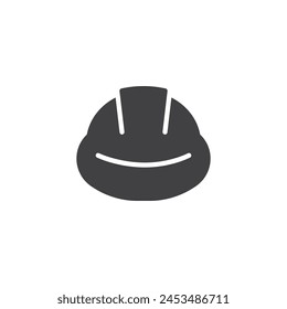 Safety helmet vector icon. filled flat sign for mobile concept and web design. Hard Hat glyph icon. Symbol, logo illustration. Vector graphics