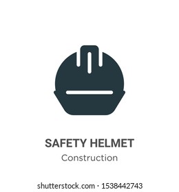 Safety helmet vector icon on white background. Flat vector safety helmet icon symbol sign from modern construction collection for mobile concept and web apps design.