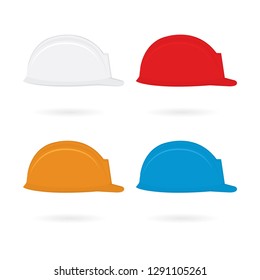Safety helmet. Safety helmet vector illustrations set.
Hard hat icons.