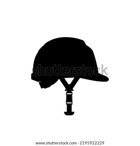 Safety helmet vector silhouette blac color isolated. Construction helmet