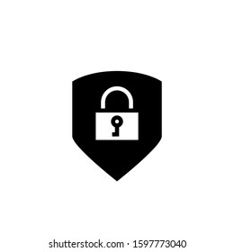 Safety icon in black flat on white background, Security icon with check sign, Security icon and approved, confirm, done, tick, completed symbol