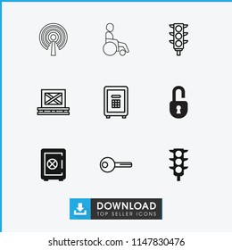 Safety Icon Collection 9 Safety Filled Stock Vector (Royalty Free ...