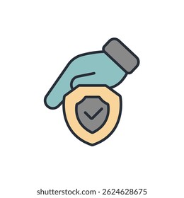 safety icon collection .design style with background