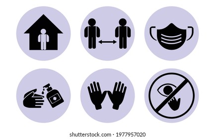 safety icon for corona virus