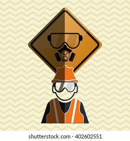 Safety icon design, vector illustration