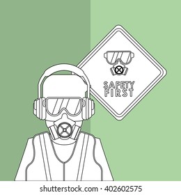 Safety icon design, vector illustration