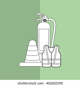 Safety icon design, vector illustration
