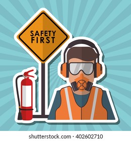 Safety icon design, vector illustration