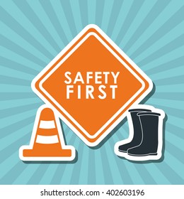 Safety icon design, vector illustration