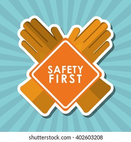 Safety icon design, vector illustration