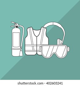 Safety icon design, vector illustration