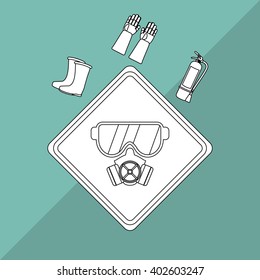 Safety icon design, vector illustration