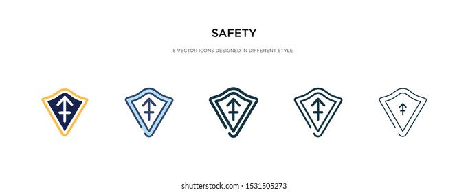 safety icon in different style vector illustration. two colored and black safety vector icons designed in filled, outline, line and stroke style can be used for web, mobile, ui
