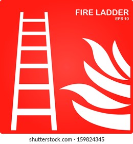Safety icon  Fire Ladder EPS10  easy to edit 