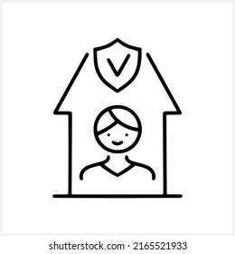 Safety icon isolated. People flat clp art. Vector stock illustration. EPS 10