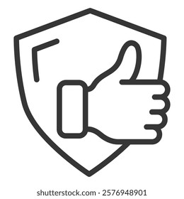 Safety Icon Lineal Style Vector Illustration
