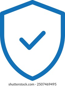 safety icon, protection icon vector (blue version)