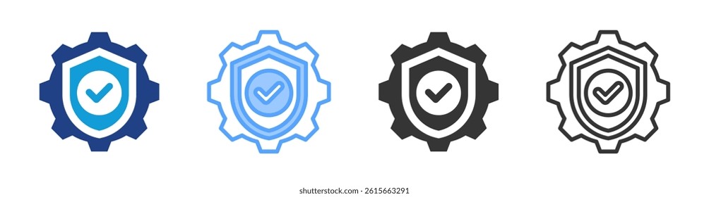 Safety icon set multiple style collection