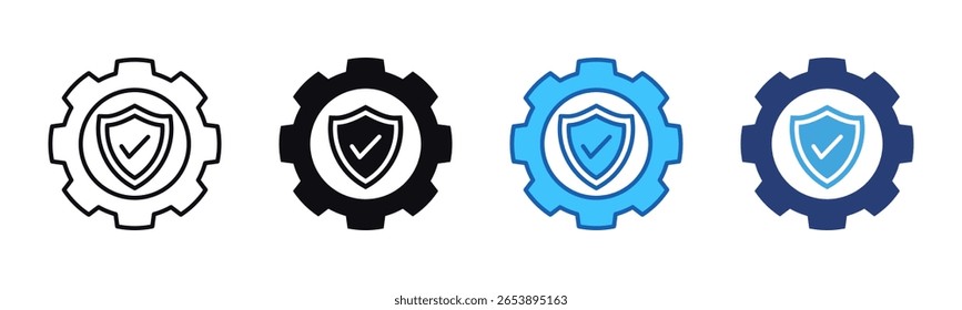 Safety icon sheet multiple style collection