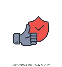 icono de seguridad. vector.Curso editable.Signo de estilo lineal para uso de diseño web,logotipo.Ilustración de símbolo.