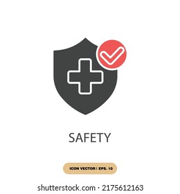 símbolos de seguridad elementos vectores para web infográfica