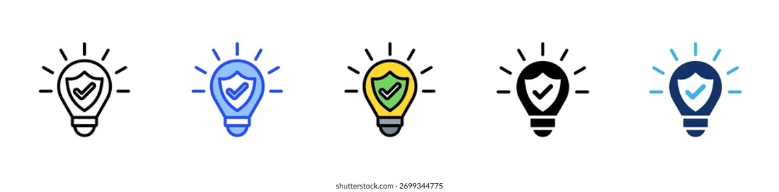 Sicherheitsidee Icon-Kollektion mit mehreren Stilen