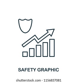 Safety Increase Graphic icon. Mobile apps, printing and more usage. Simple element sing. Monochrome Safety Increase Graphic icon illustration