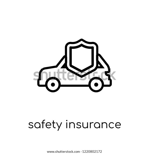 safety\
insurance icon. Trendy modern flat linear vector safety insurance\
icon on white background from thin line Insurance collection,\
editable outline stroke vector\
illustration