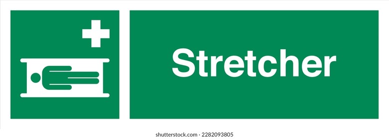 Safety ISO Registered Emergency Safe Condition Landscape Signs Stretcher
