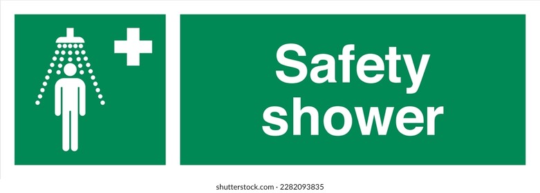 Safety ISO Registered Emergency Safe Condition Landscape Signs Safety shower
