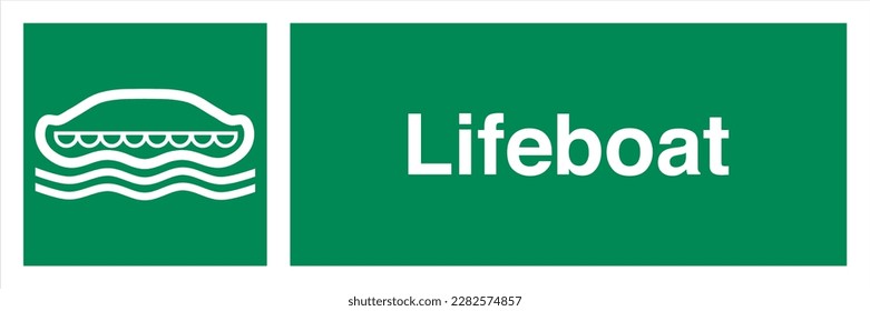 Safety ISO Registered Emergency Safe Condition Landscape Signs Lifeboat