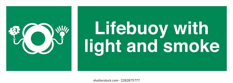 Safety ISO Registered Emergency Safe Condition Landscape Signs Lifebuoy with light and smoke