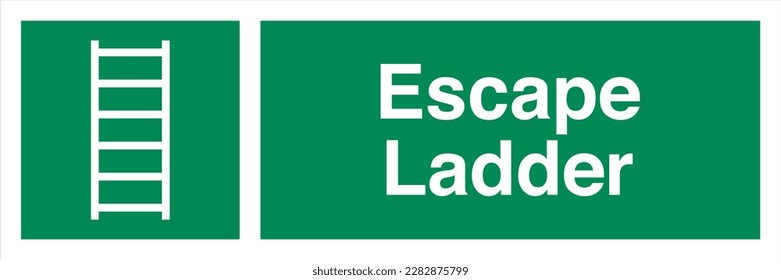 Safety ISO Registered Emergency Safe Condition Landscape Signs Escape Ladder