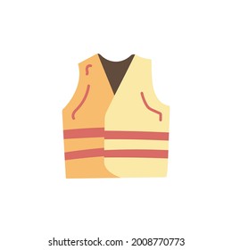 Safety jacket icon in color icon, isolated on white background 