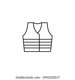 Sicherheitsjacke-Symbol auf schwarz-weißem Hintergrund 