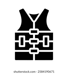 Safety Jacket Icon. Illustration of a life vest. Water Transportation Security Guard Equipment. Reflective vest icon. Road Vest.